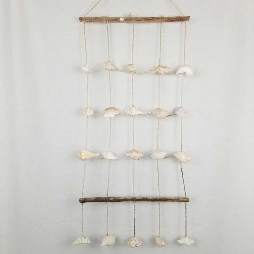 Neutral Shell and Driftwood Hanging Wall Decor